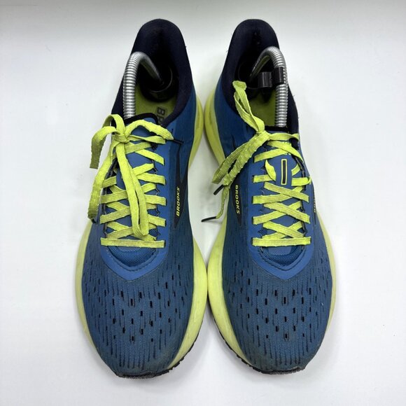 Brooks Mens 9.5 US / Women's 11 Hyperion Tempo Blue Nightlife Yellow 1103391D491 - Picture 5 of 9